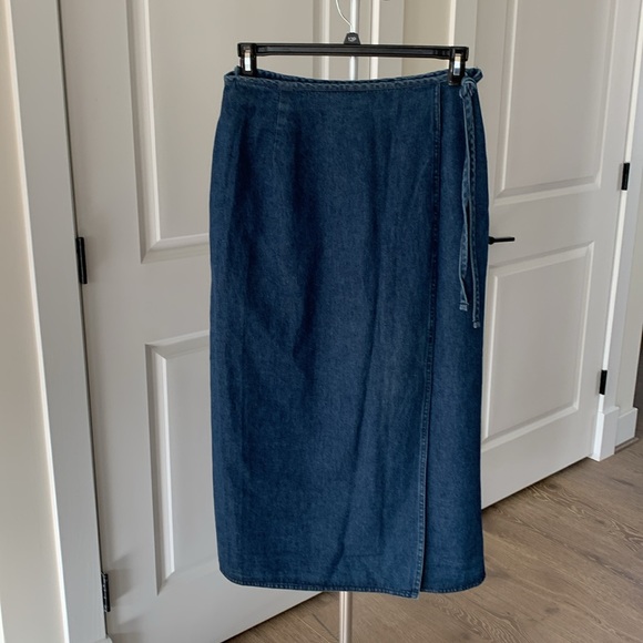 VTG. Backroad Blues Wrap Jean Maxi Skirt - Picture 1 of 8